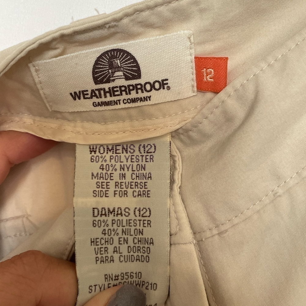 Weatherproof Khaki Shorts Womens Roll Cuff High Rise - Picture 6 of 6